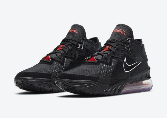 Nike LeBron 18 Low Black University Red CV7562-001 Release Date