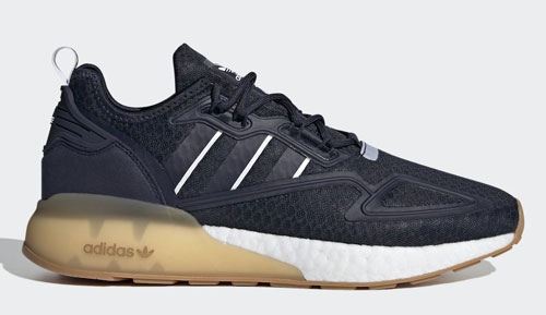 adidas zx 2K boost black gum official release dates 2021