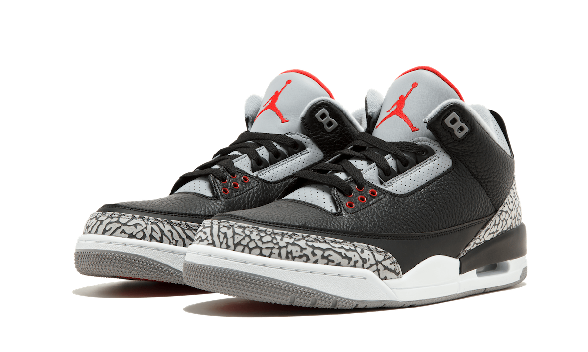 Air Jordan 3 Black Cement vs Air Jordan 3 White Cement SBD
