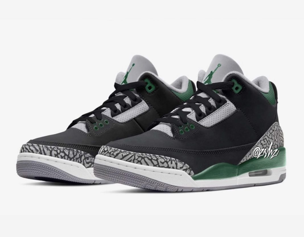 white and green 3s