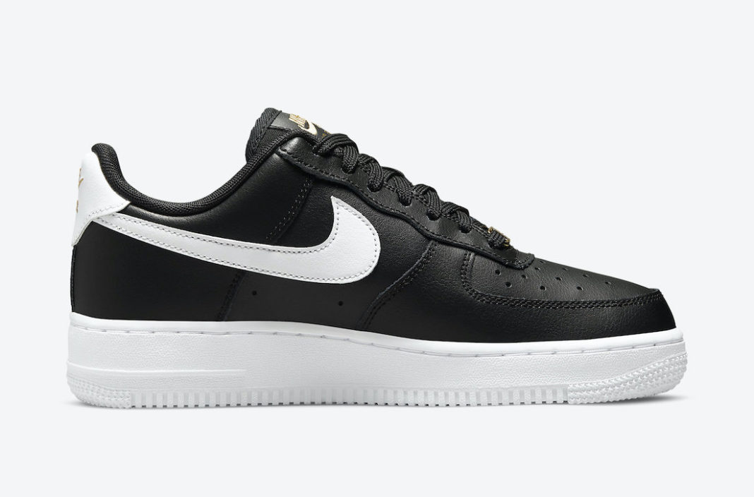 air force 1 black gold white