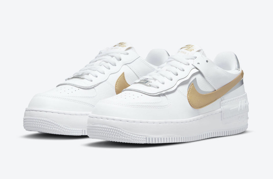 Nike Air Force 1 Shadow White Gold DM3064-100 Release Date
