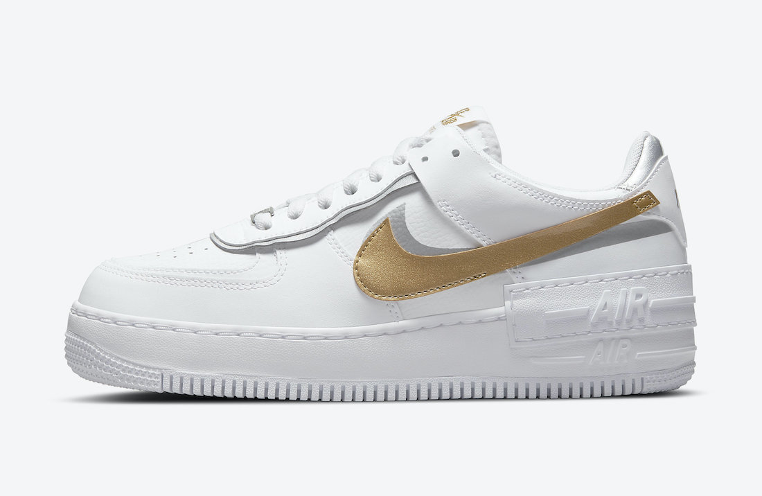 Nike Air Force 1 Shadow White Gold DM3064-100 Release Date