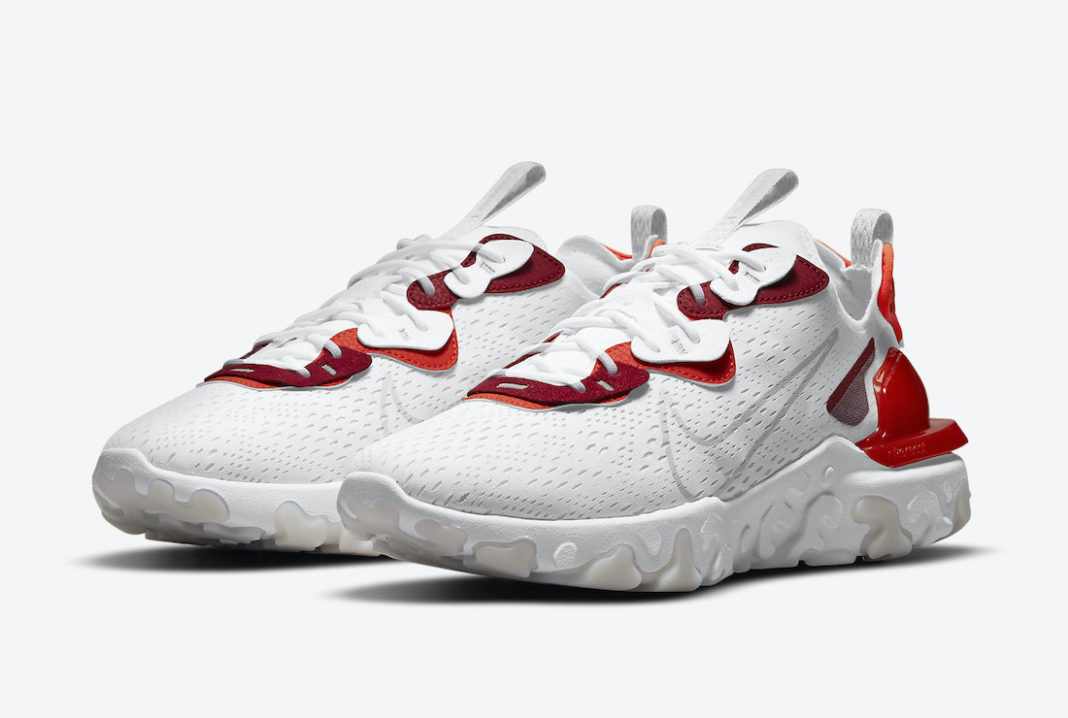 Nike React Vision White Smoke Grey Team Red DM2828-100 Release Date