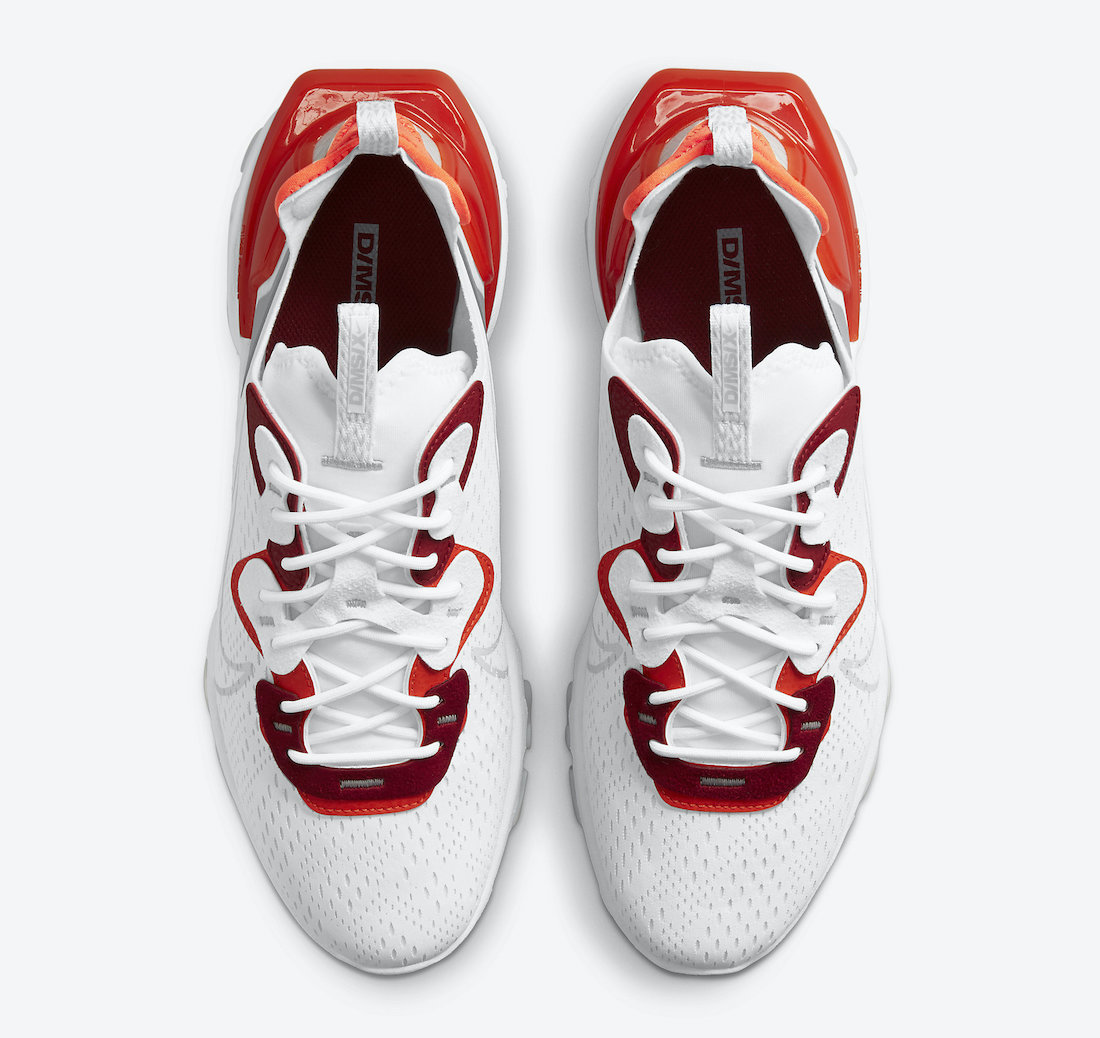 Nike React Vision White Smoke Grey Team Red DM2828-100 Release Date