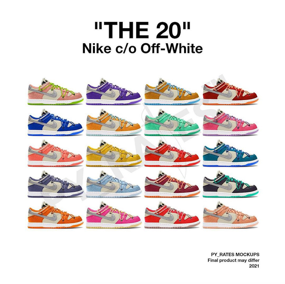 Off-White Nike Dunk Low The 20 Collection Release Date