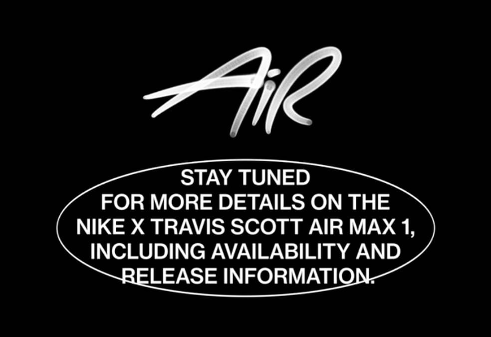 Travis Scott Nike Air Max 1 Release Date