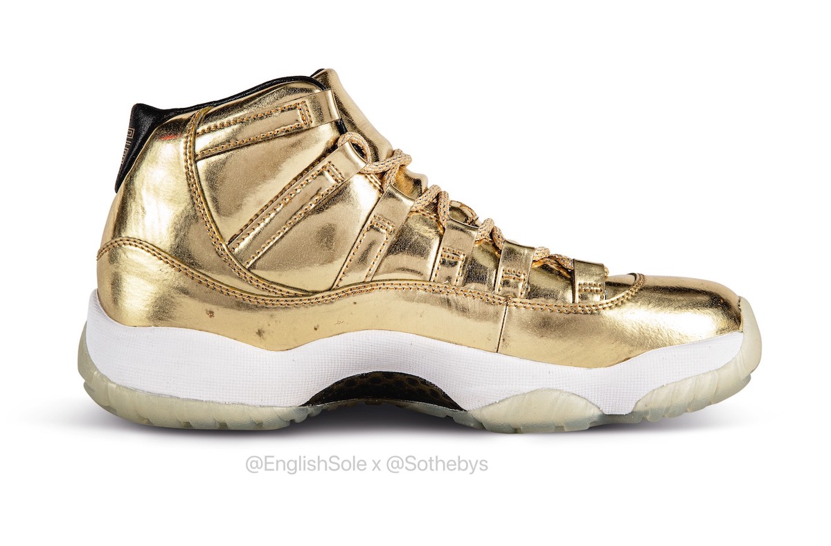 Usher Air Jordan 11 Gold Sample - Sneaker Bar Detroit
