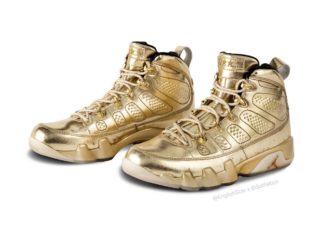 Usher Air Jordan 9 Gold Sample