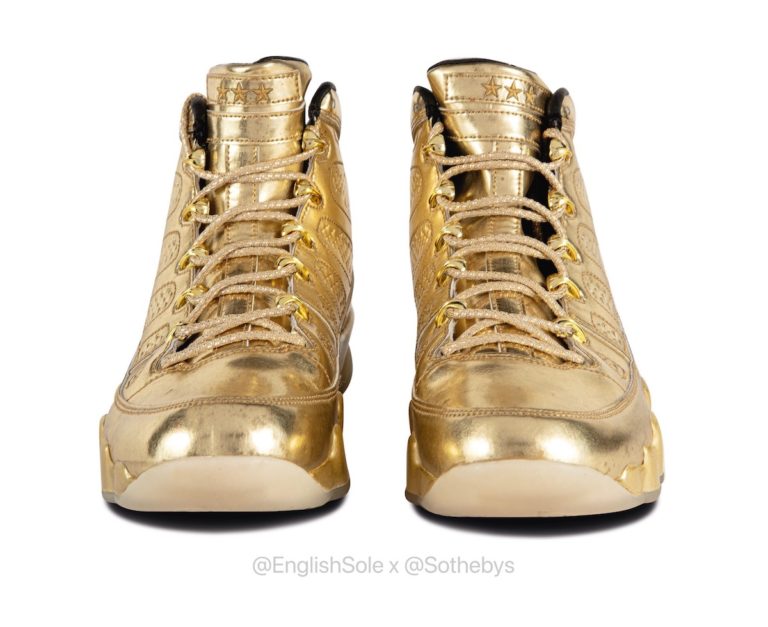 Usher Air Jordan 9 Gold Sample - Sneaker Bar Detroit