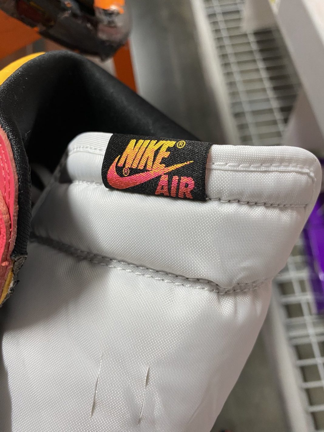 fusion red jordan 1 on feet