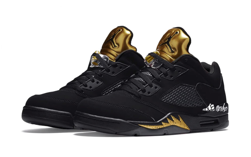 A “Black/Metallic Gold” Air Jordan 5 Low Is Set To Release In May
