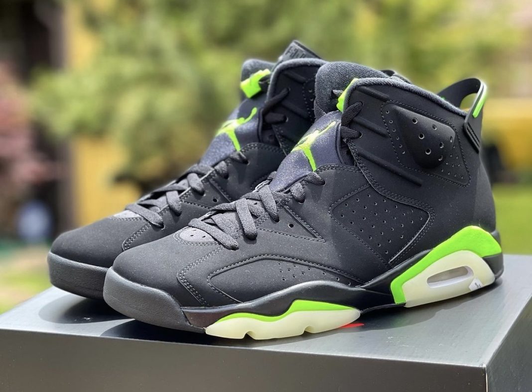 electric green air jordan 6