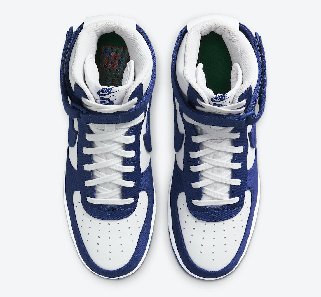 Nike Air Force 1 High EMB Dodgers Rush Blue DC8168-100 Release Date