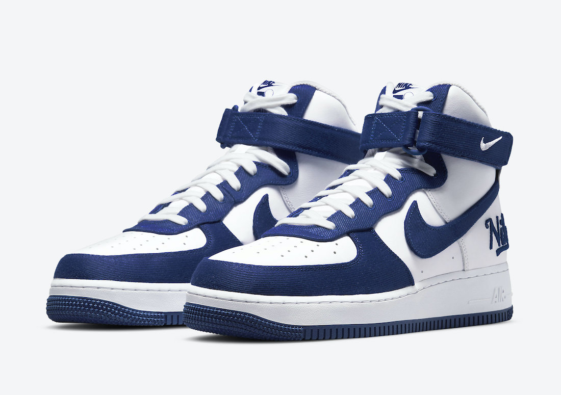 Nike Air Force 1 High EMB Dodgers Rush Blue DC8168-100 Release Date