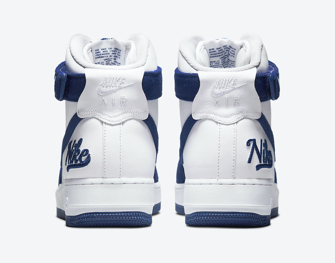 Nike Air Force 1 High EMB Dodgers Rush Blue DC8168-100 Release