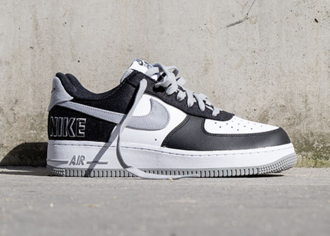 Nike Air Force 1 Lv8 Emb Appears In Black And Silver Sneaker Combos