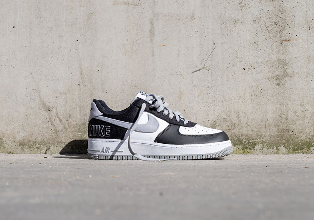 gray and white nike air force 1