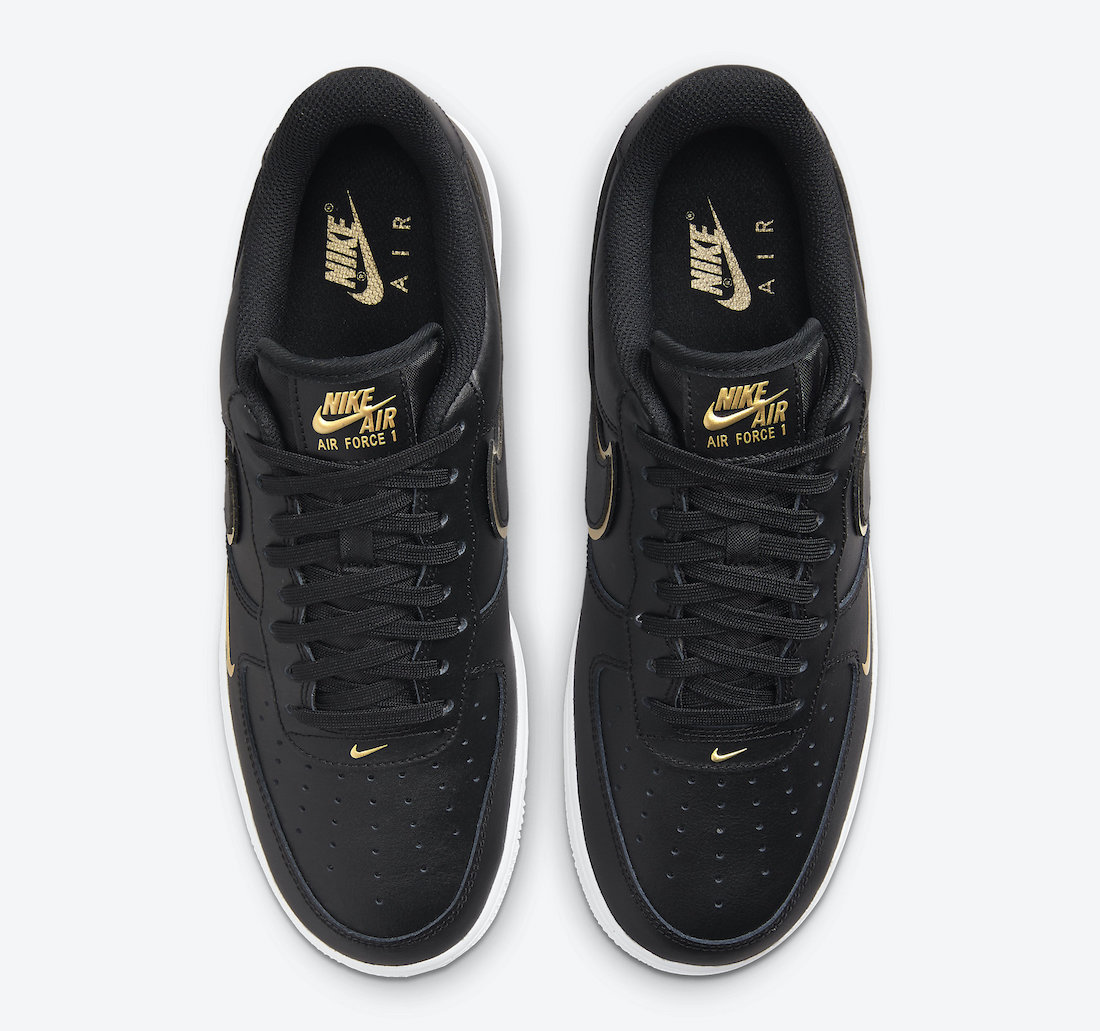 Nike Air Force 1 Low Black Gold White DA8481-001 Release Date