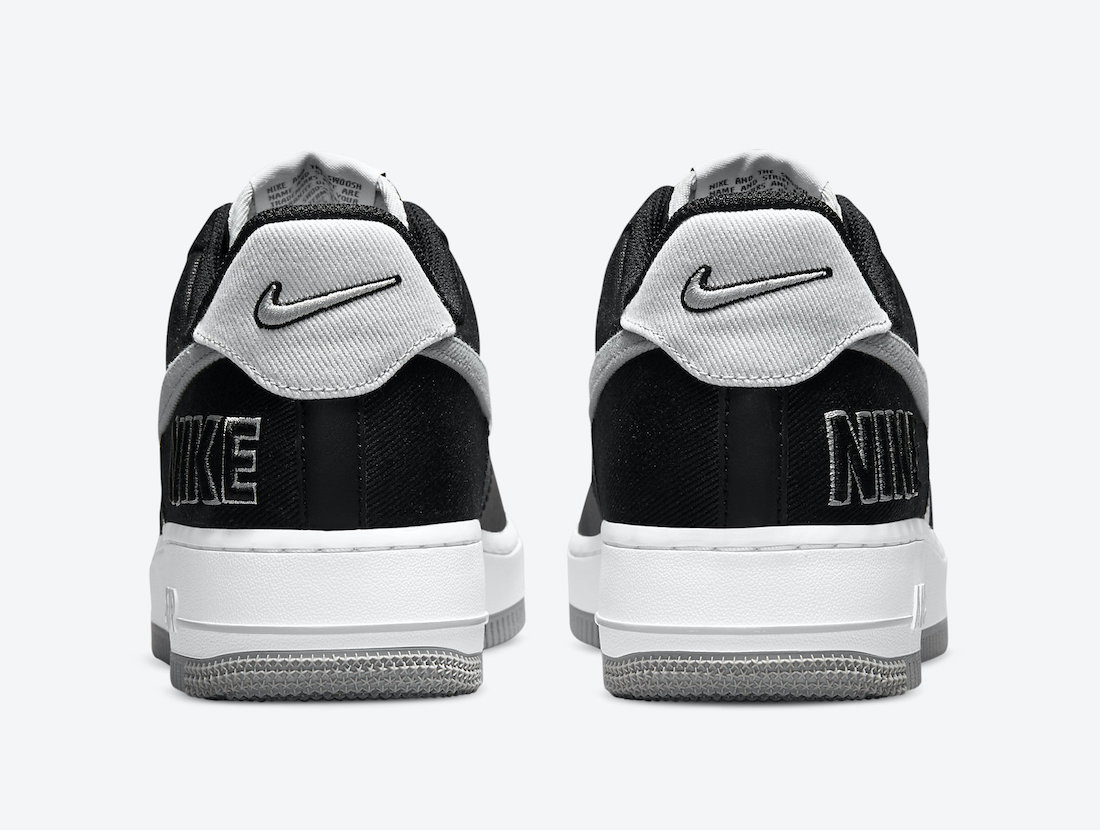 Nike Air Force 1 Low EMB Black Flat Silver CT2301-001 Release Date