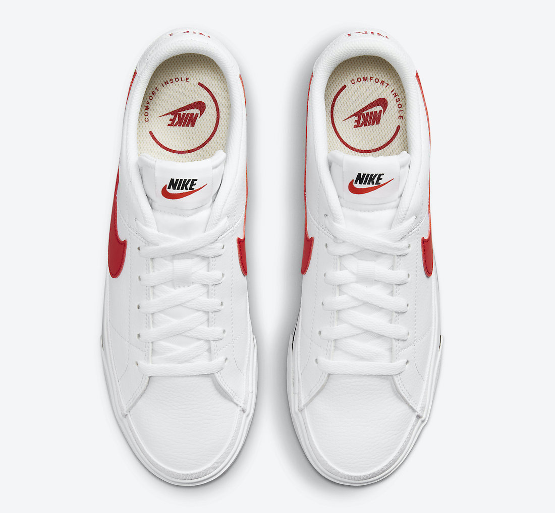 Nike Court Legacy Arrives in White and University Red | LaptrinhX / News