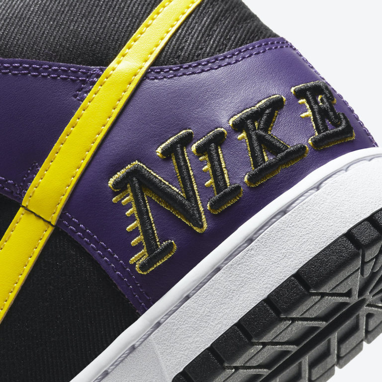Nike Dunk High EMB Lakers Now Releasing in May â¢ KicksOnFire.com