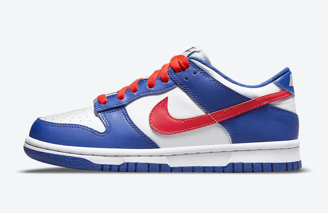 Nike Dunk Low GS Game Royal Bright Crimson CW1590-104 Release Date - SBD