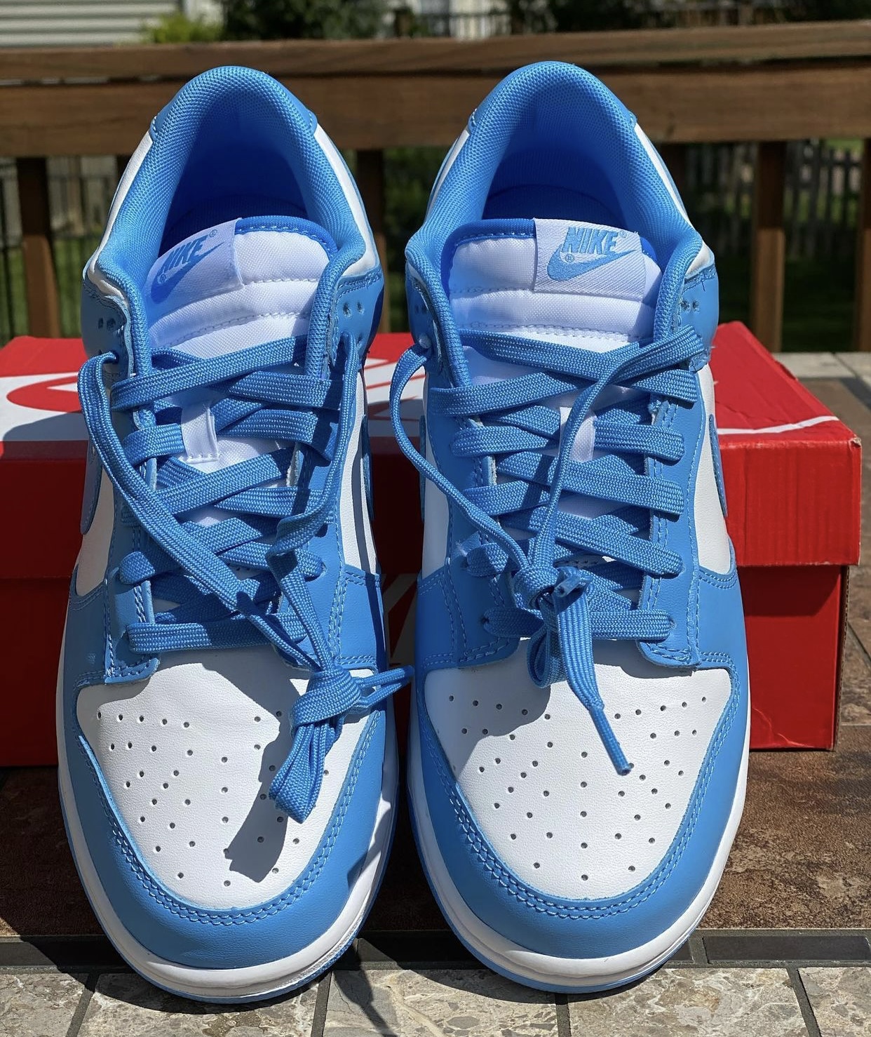 university blue dunks flight club