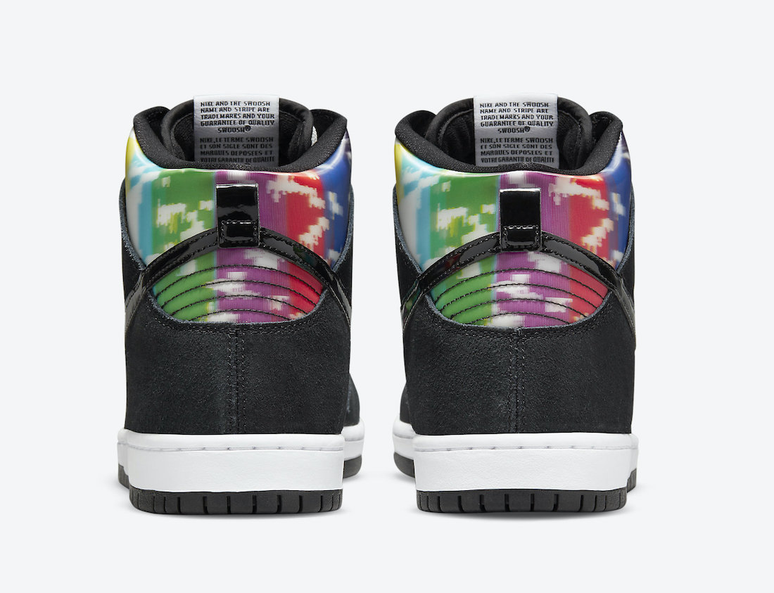 Nike SB Dunk High TV Signal Color Bars CZ2253-100 Release Date