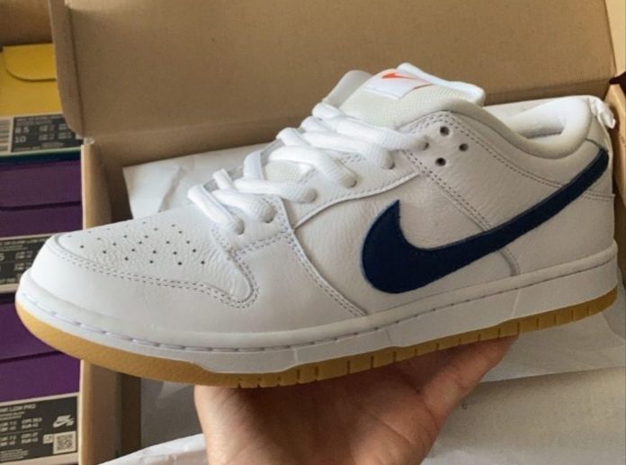 Nike SB Dunk Low Orange Label White Navy Gum Release Date