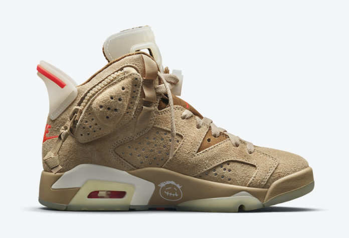 Travis Scott Air Jordan 6 British Khaki DH0690-200 Release Date - SBD