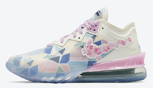 atmost nike lebron 18 low sakura cherry blossom official release dates 2021