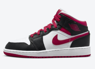 Air Jordan 1 Mid GS White Black Red 554725-016 Release Date