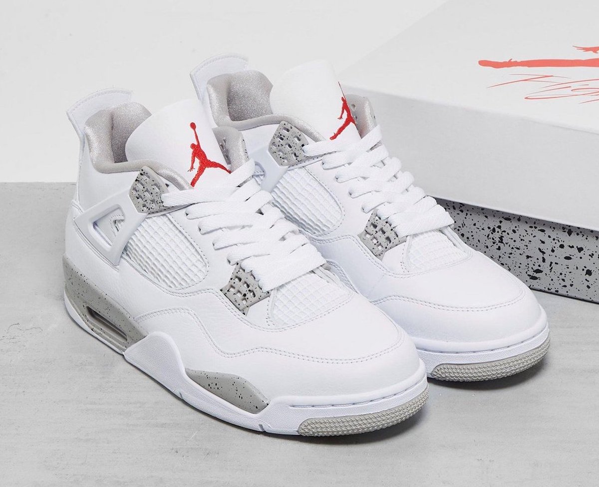 Air Jordan 4 White Oreo Tech Grey CT8527-100 Release Date - SBD