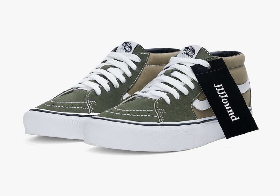 jjjjound vans sk8 mid brown