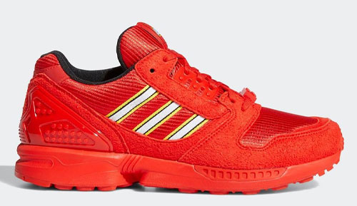 LEGO adidas zx 8000 red official release dates 2021