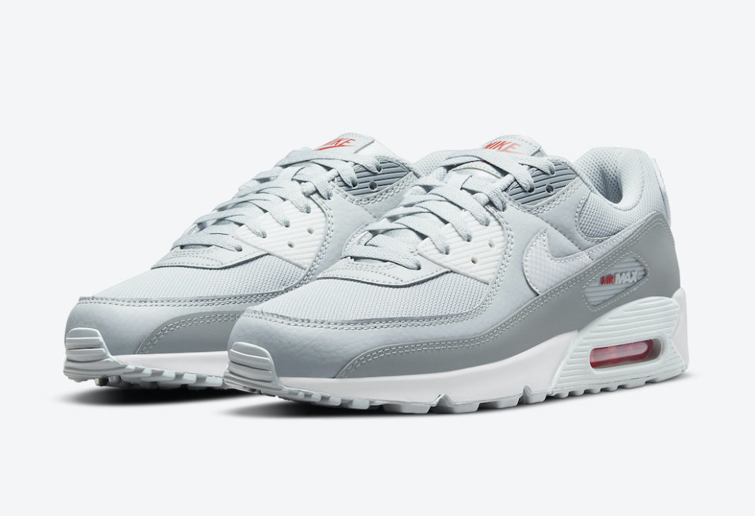 Nike Air Max 90 Grey Red DM9102-001 Release Date - SBD