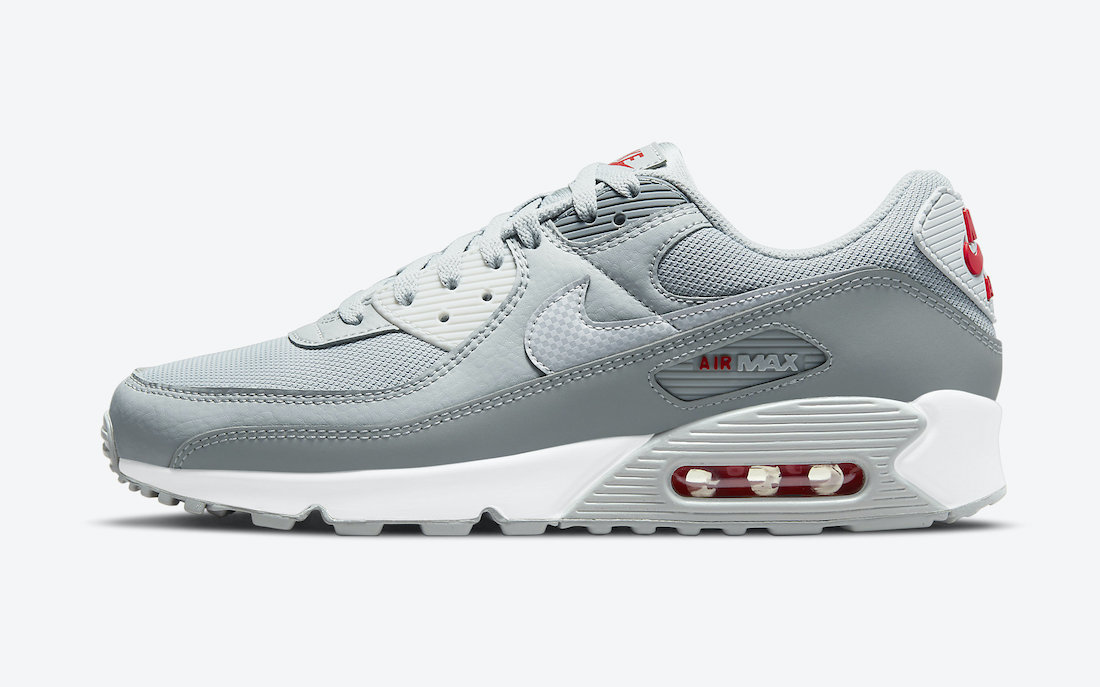 Nike Air Max 90 Grey Red DM9102-001 Release Date