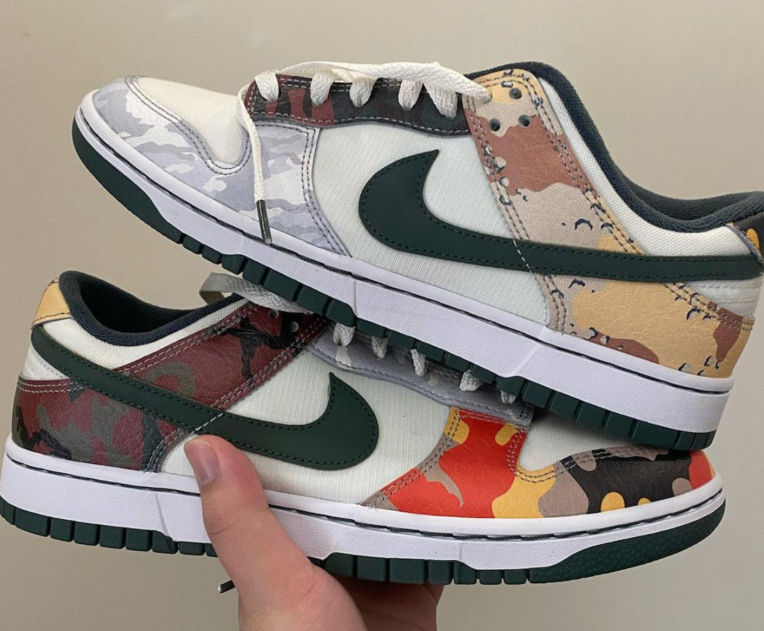 Nike Dunk Low Camo DH0957-100 Release Date Pricing