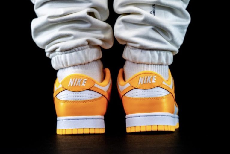 laser orange dunks footlocker
