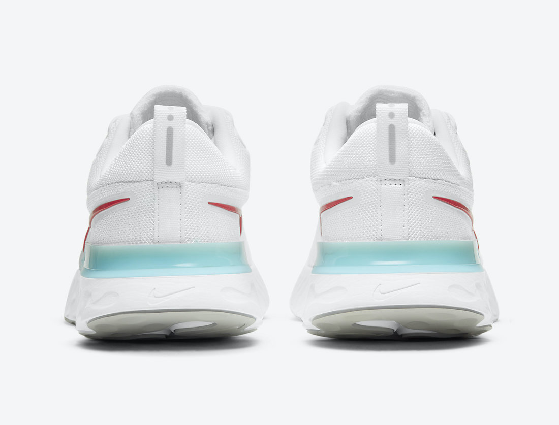 Nike React Infinity Run Flyknit 2 White Glacier Ice Photon Dust Chile Red CT2357-102 Release Date