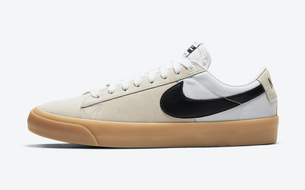 nike sb blazer low white black