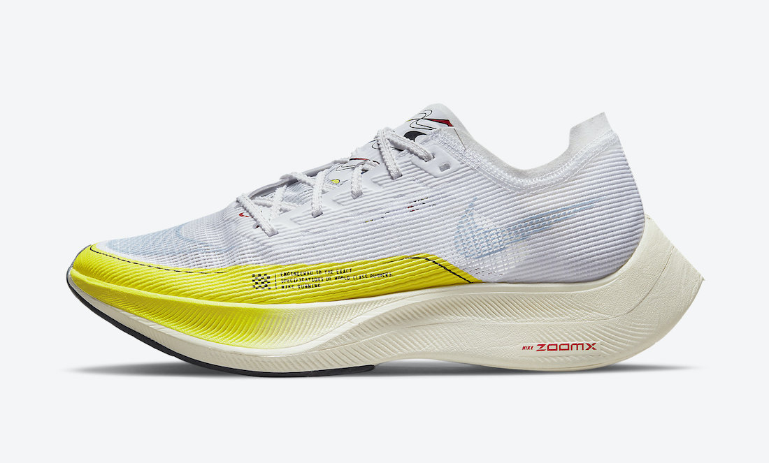 Nike ZoomX VaporFly NEXT 2 White Yellow DM9056-100 Release Date