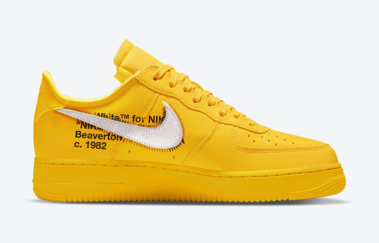 Off-White Nike Air Force 1 Low University Gold DD1876-700 Release Date ...