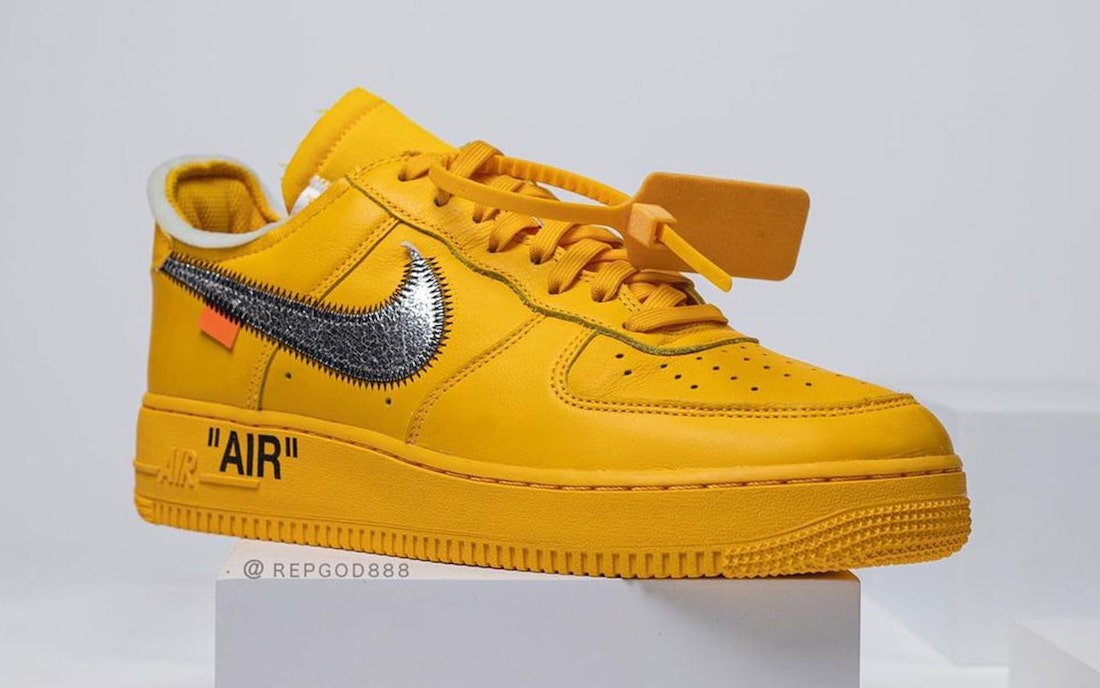 Off White italian Nike Air Force 1 University Gold DD1876 700 Release Date 1