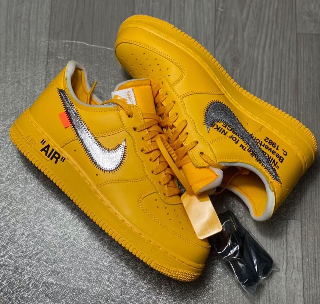 Off-White x Nike Air Force 1 Low University Gold DD1876-700 Release Date