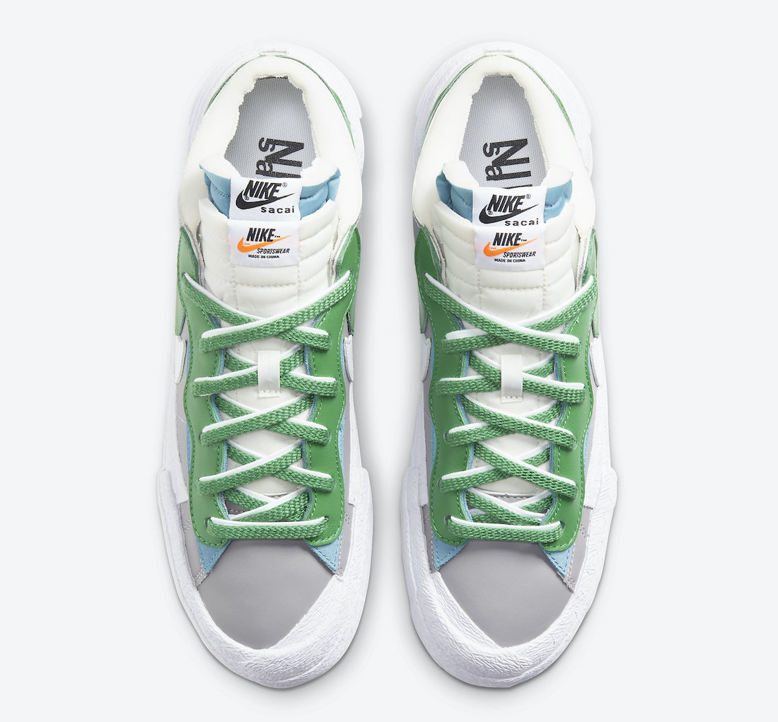 Sacai x Nike Blazer Low Classic Green DD1877 001 Release Date 2