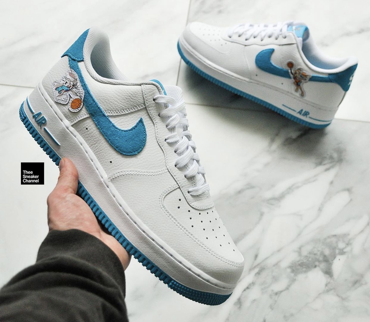Space Jam Nike Air Force 1 Low Hare Release Date On-Feet