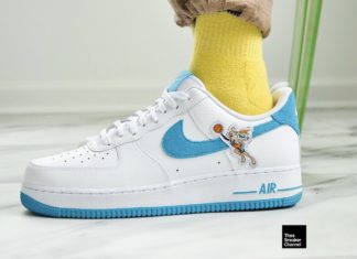 Space Jam Nike Air Force 1 Low Hare Release Date On Feet 6 324x235