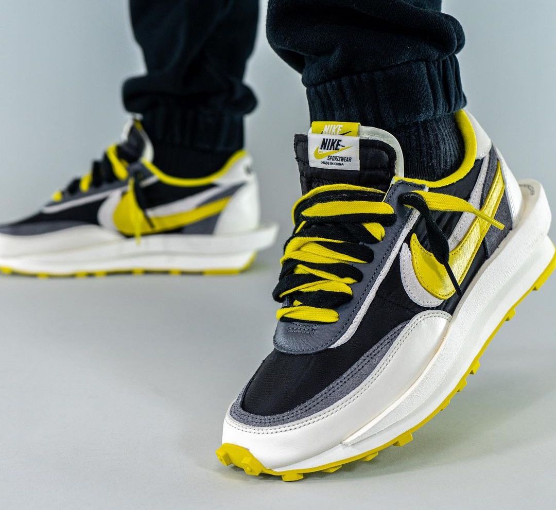 Undercover Sacai Nike LDWaffle Bright Citron DJ4877-001 On-Feet